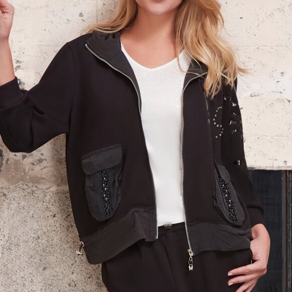 707-S25 Hooded Cardigan by TRICOTTO